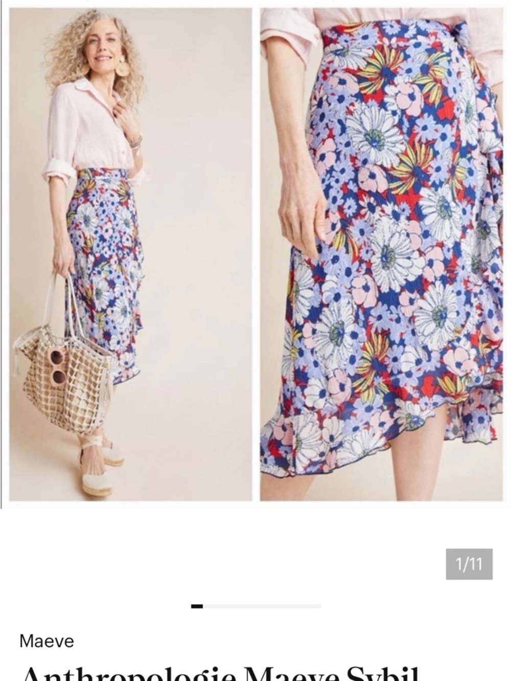 Anthropologie Maeve Sybil
Floral Wrap Skirt Size Medium - Picture 3 of 9